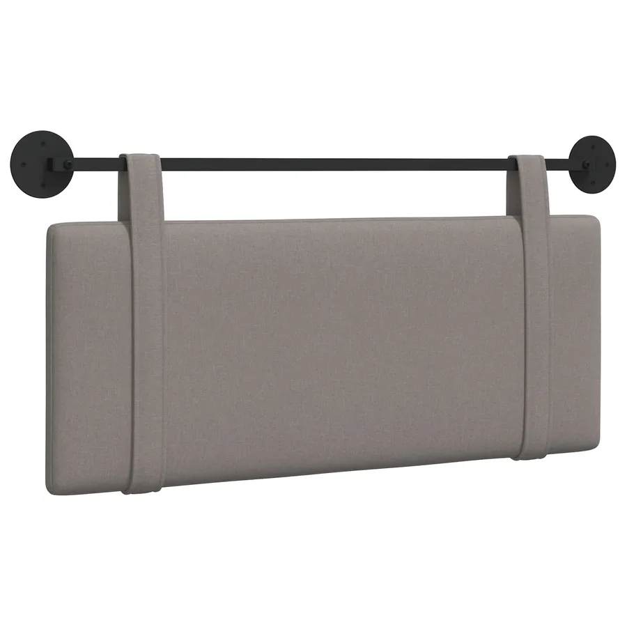 Tête de lit suspendue Taupe tissu - 2