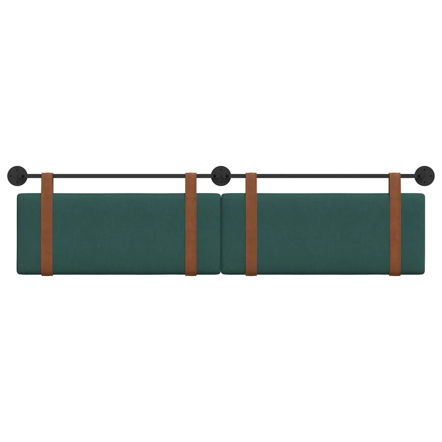 Tête de lit suspendue Vert foncé PU antique - 5