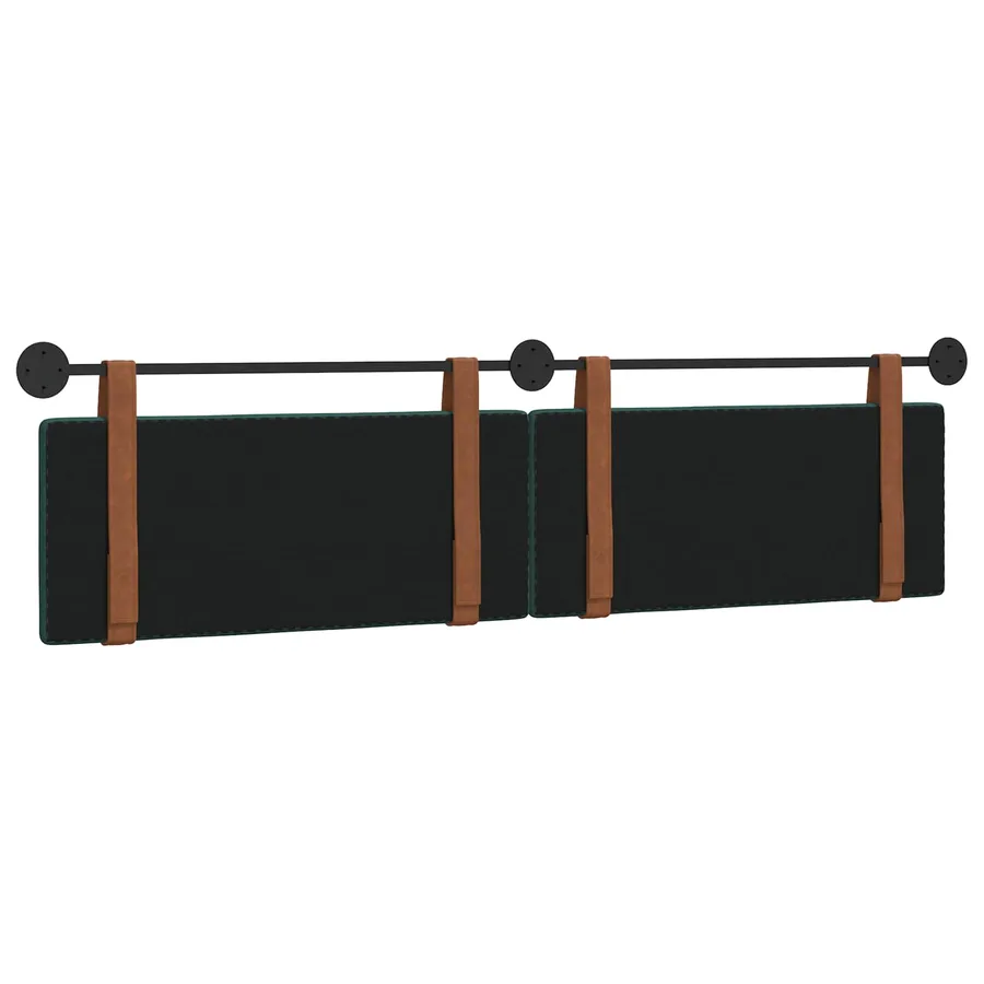Tête de lit suspendue Vert foncé PU antique - 7
