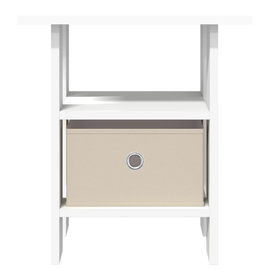 Table de chevet Blanc 41 x 40 x 45 cm Bois d'ingénierie - 6