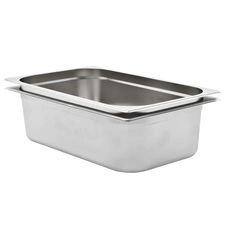 Récipients Gastronorm 2 pcs GN 1/1 150 mm Acier inoxydable