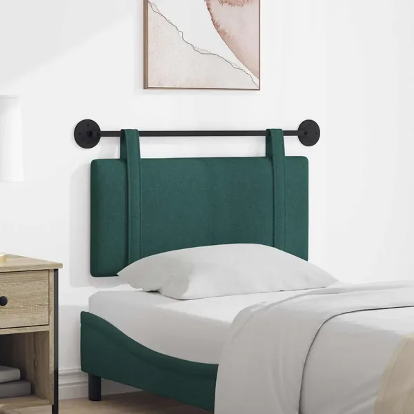Tête de lit suspendue Vert foncé Tissu