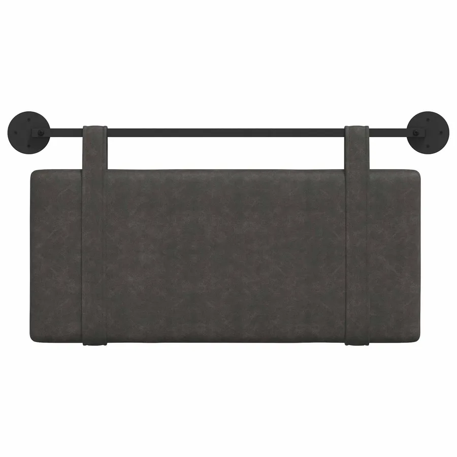 Tête de lit suspendue Noir PU antique - 5
