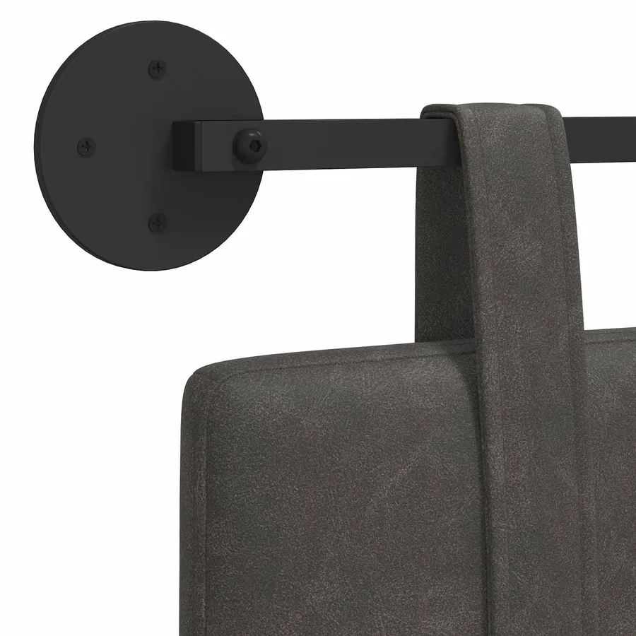 Tête de lit suspendue Noir PU antique - 9