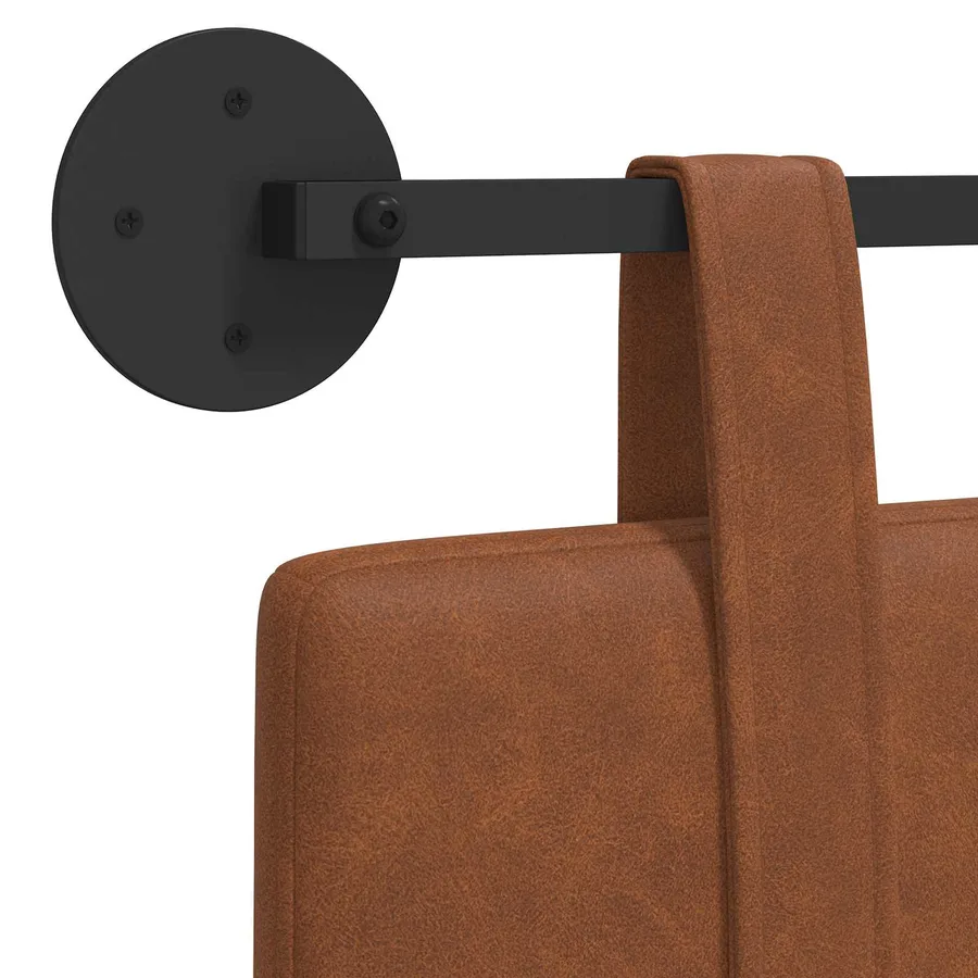 Tête de lit suspendue Marron PU antique - 9