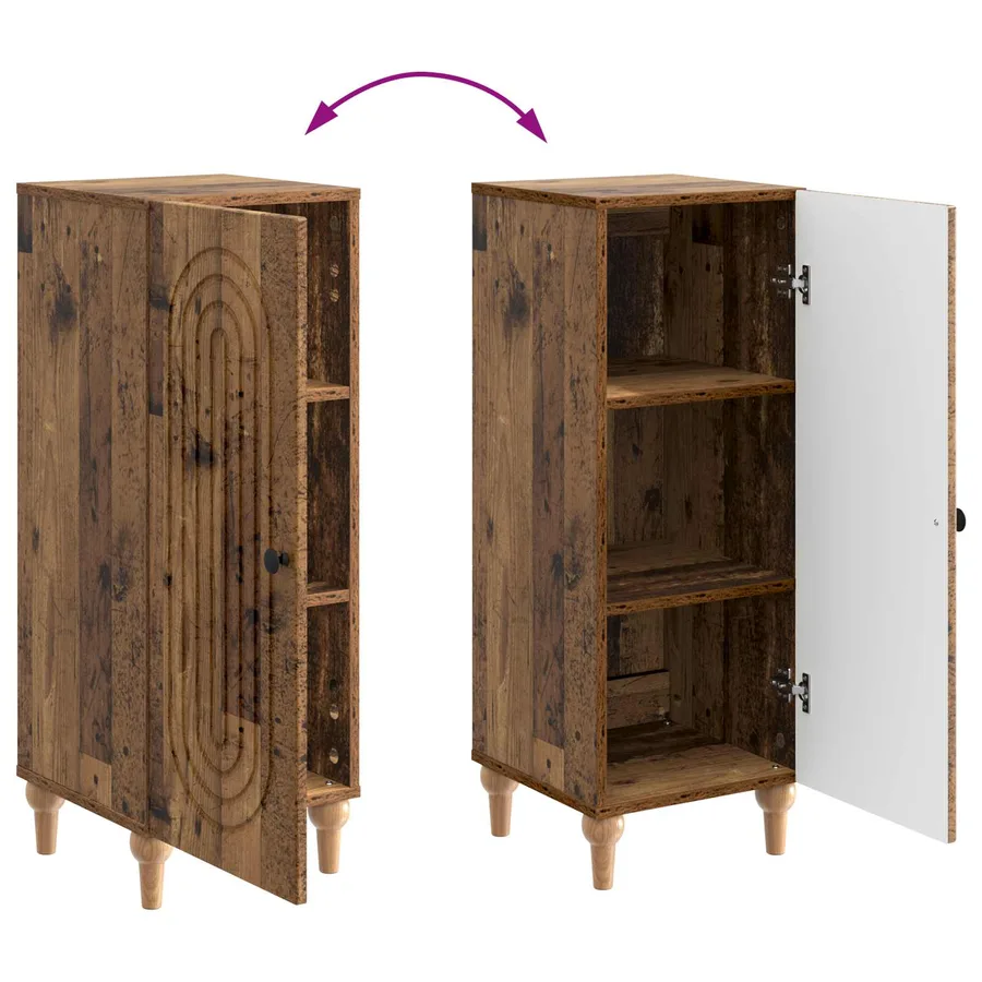 Buffet Bois ancien 33 x 34,5 x 90 cm Bois d'ingénierie - 11