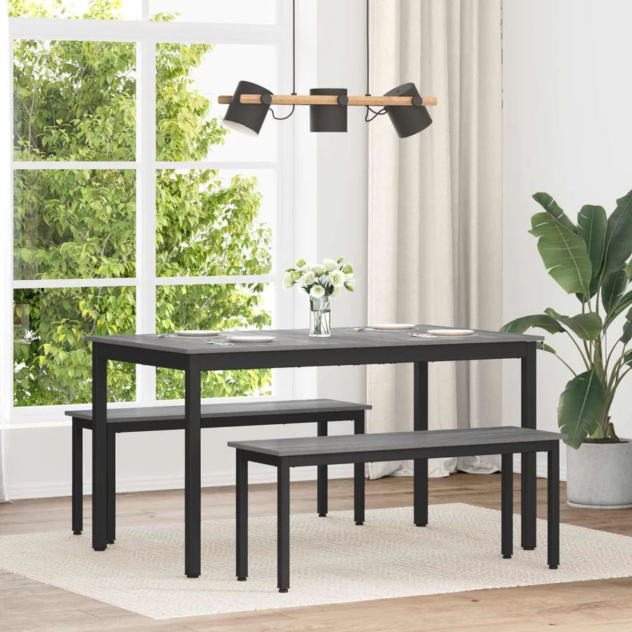 Table de salle à manger / Table de repas 140 x 80 x 75 cm MÉTAL