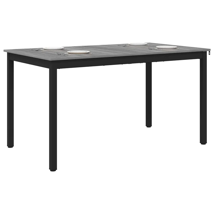 Table de salle à manger / Table de repas 140 x 80 x 75 cm MÉTAL - 3