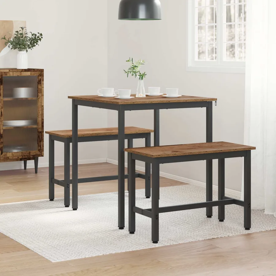 Table de salle à manger / Table de repas 70 x 70 x 75 cm MÉTAL - 4