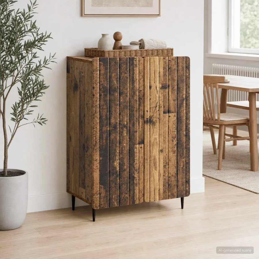 Buffet Bois ancien 66 x 34,5 x 92 cm Bois d'ingénierie - 4