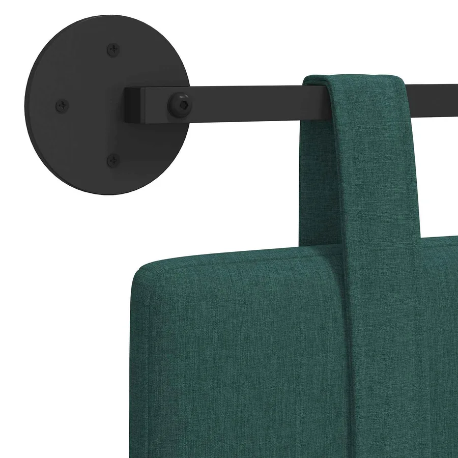 Tête de lit suspendue Vert foncé Tissu - 9