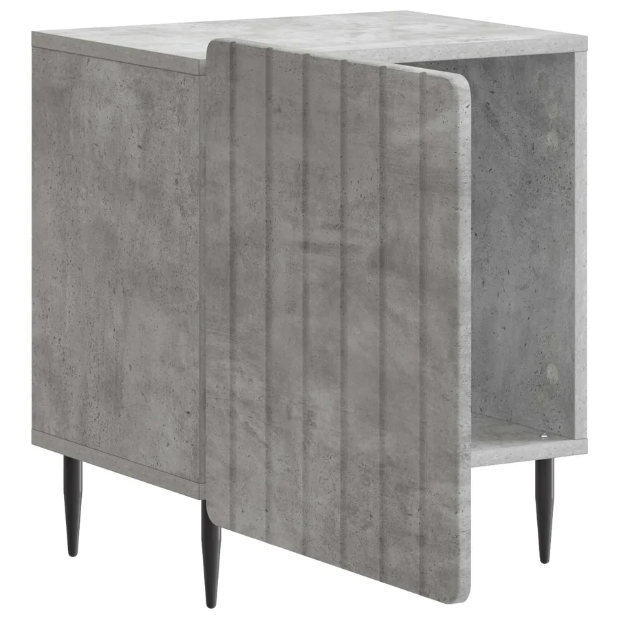 Cabinet de chevet 2 pcs Gris béton 43 x 34,5 x 52 cm - 6