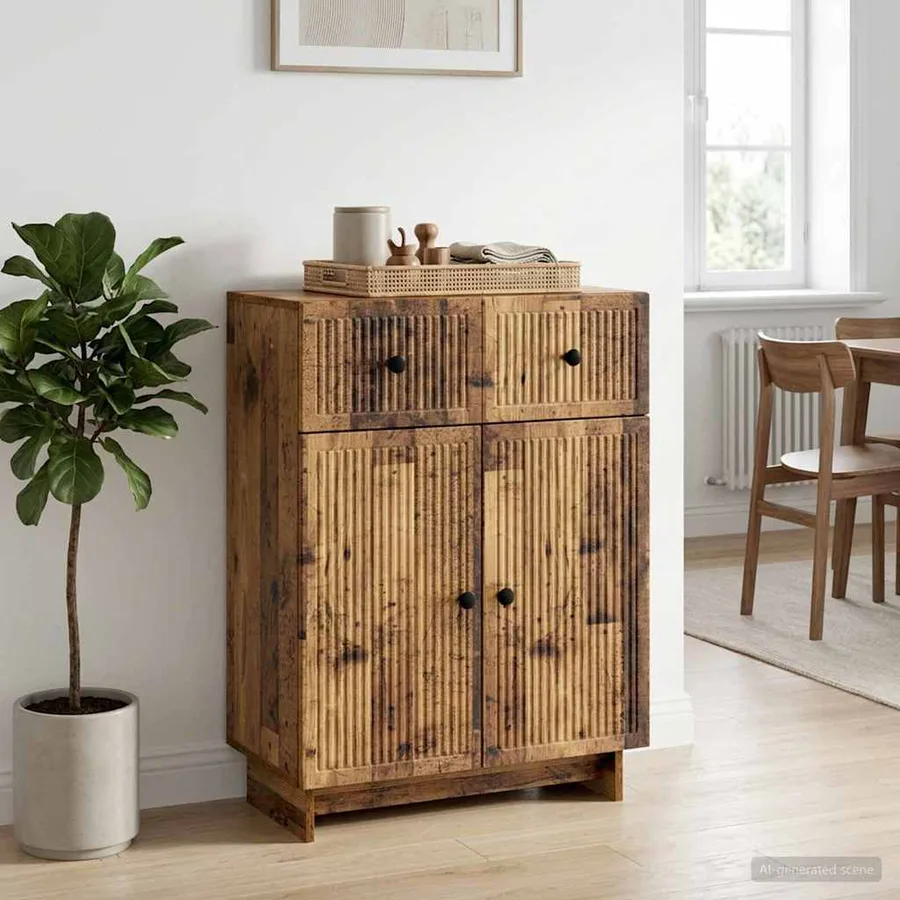 Buffet Bois ancien 66 x 34,5 x 90 cm Bois d'ingénierie - 4