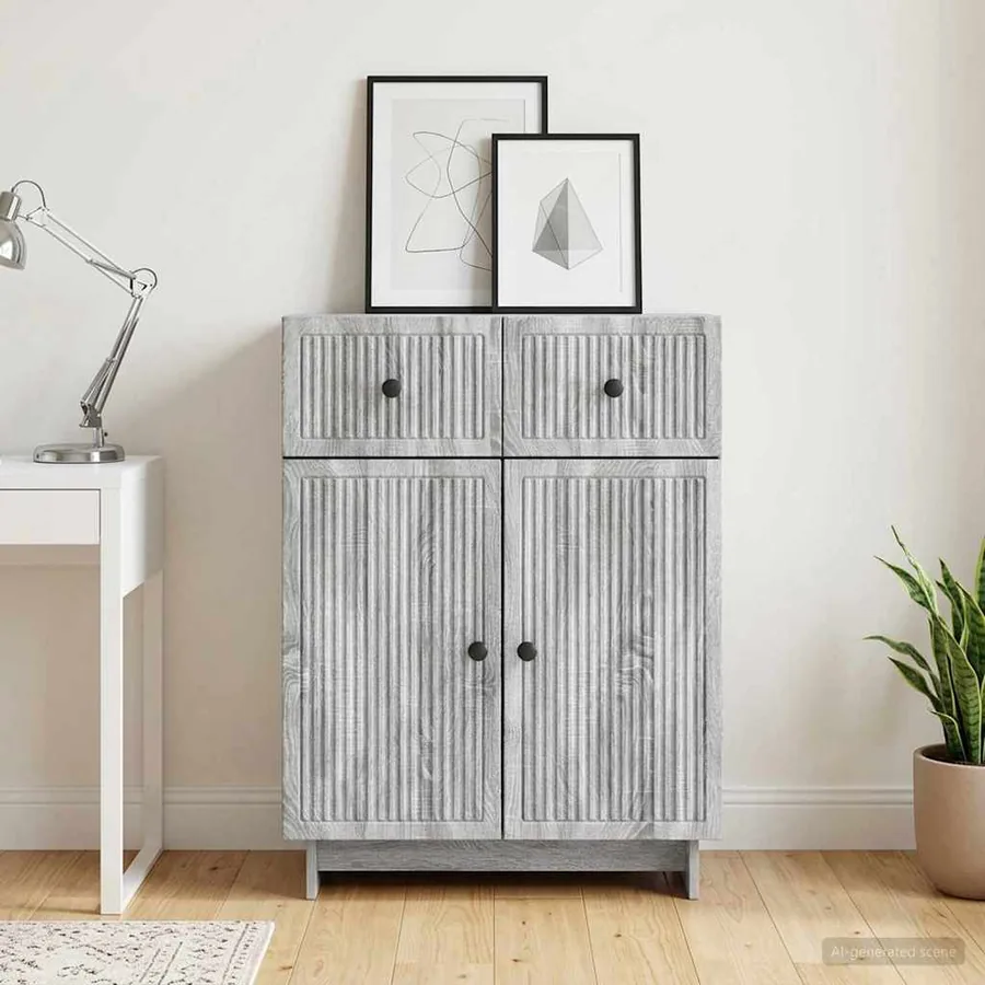 Buffet Sonoma gris 66 x 34,5 x 90 cm Bois d'ingénierie