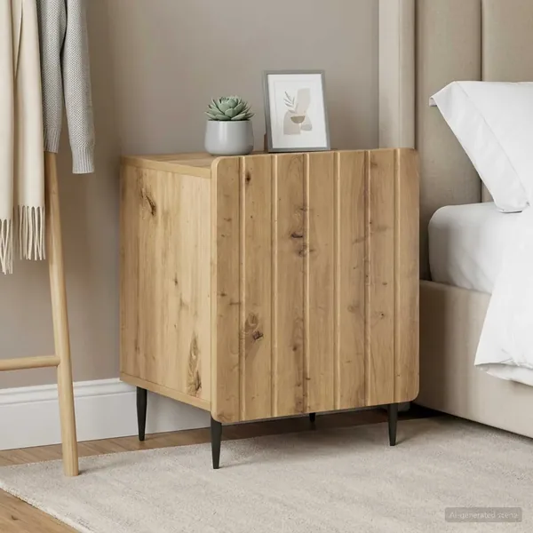 Cabinet de chevet 2 pc Chêne artisanal 43 x 34,5 x 52 cm