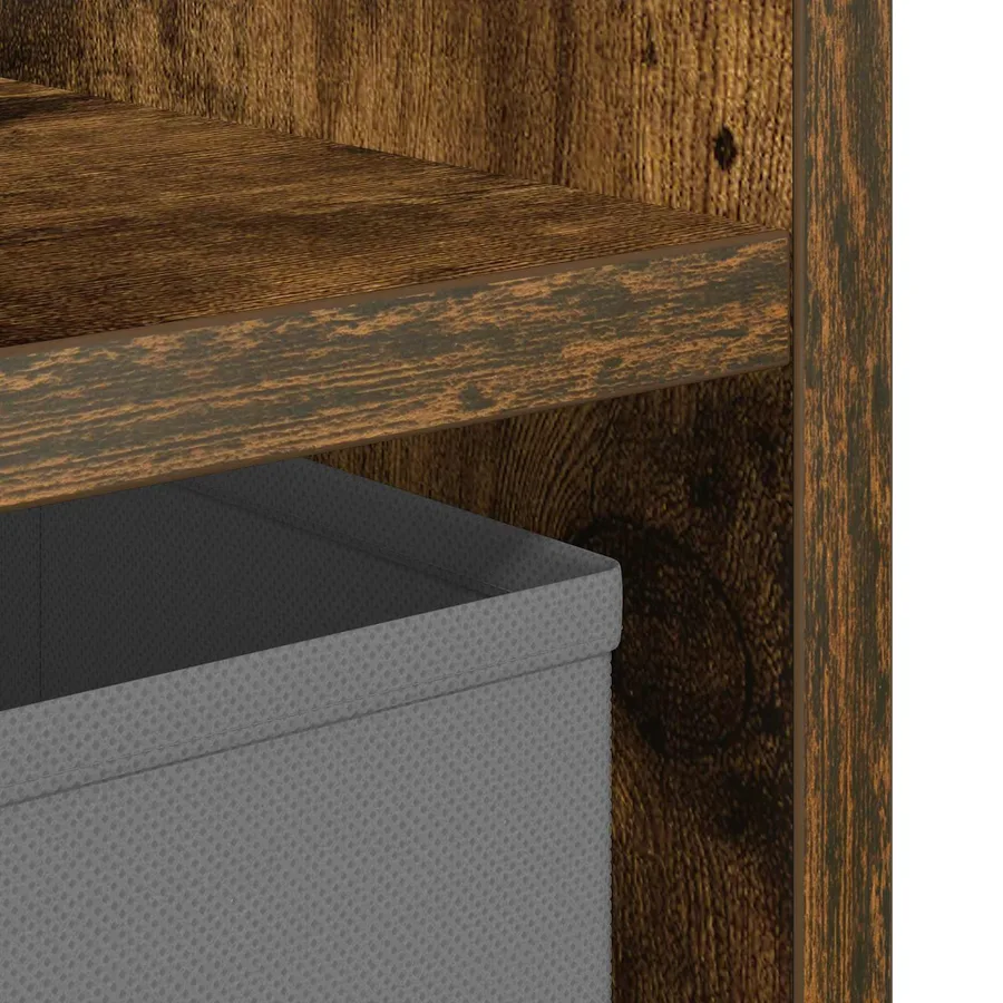 Table de chevet avec tiroir 2 pcs Chêne fumé 35 x 32 x 68,5 cm - 8