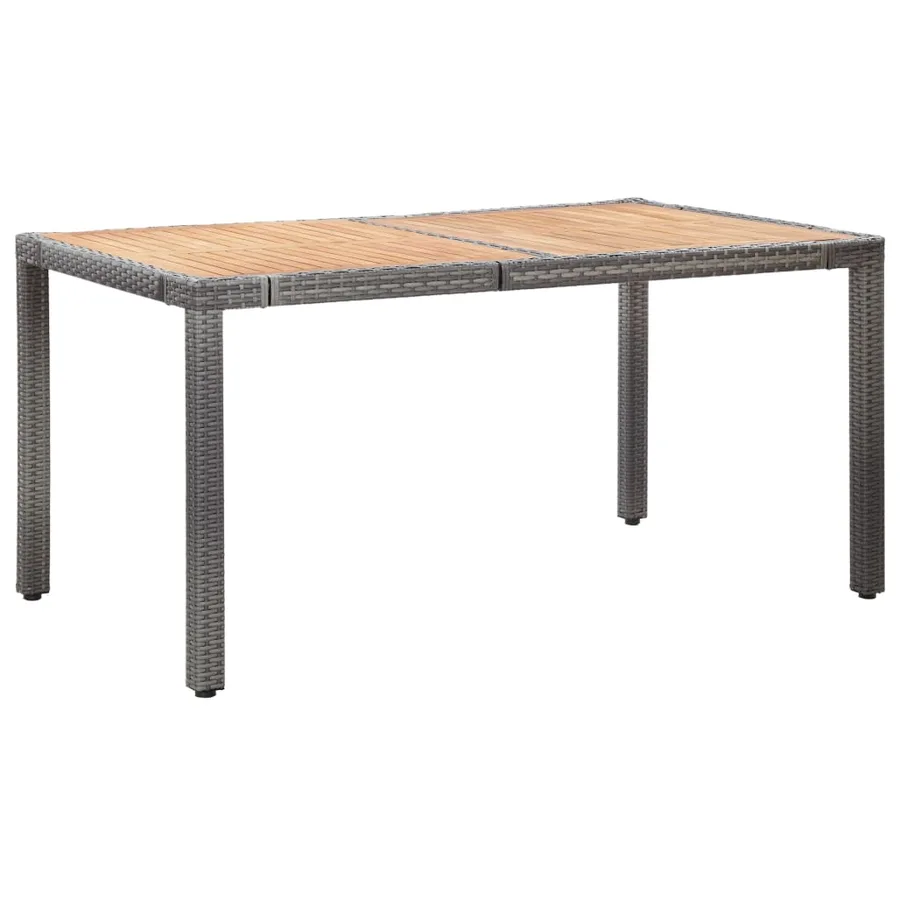 Ensemble à manger d'extérieur 7pcs coussins Résine tressée Gris - 2