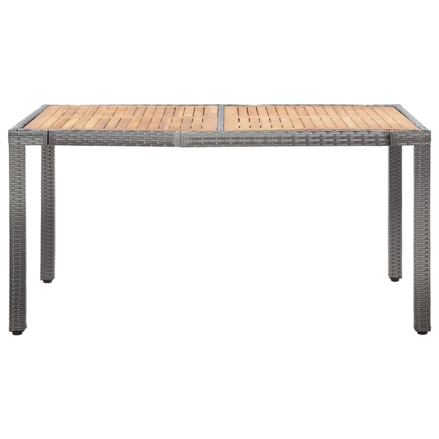 Ensemble à manger d'extérieur 7pcs coussins Résine tressée Gris - 3