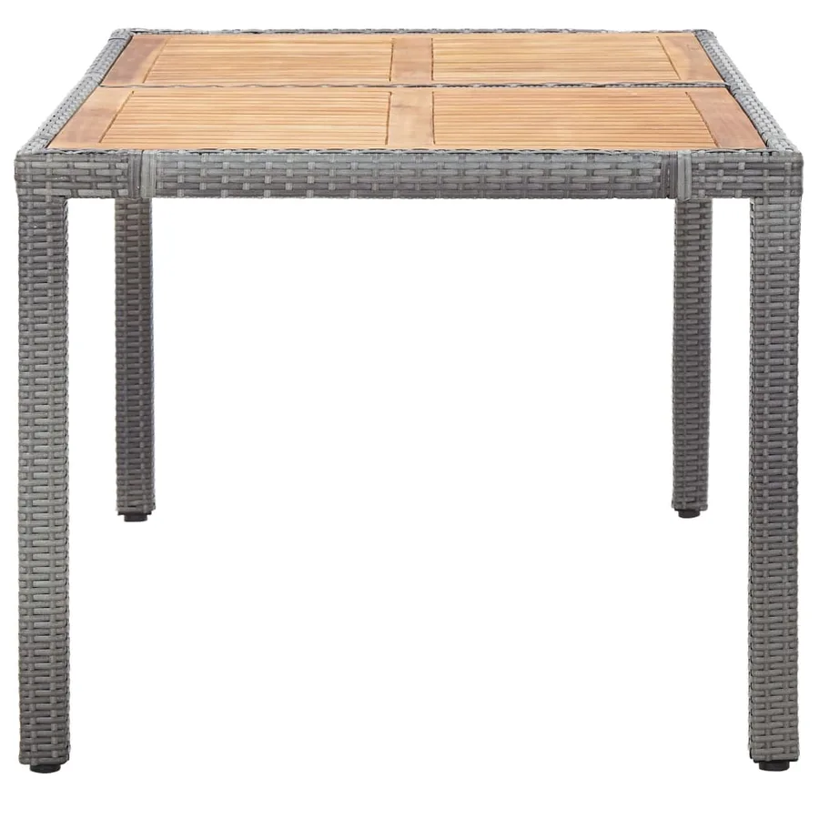 Ensemble à manger d'extérieur 7pcs coussins Résine tressée Gris - 4