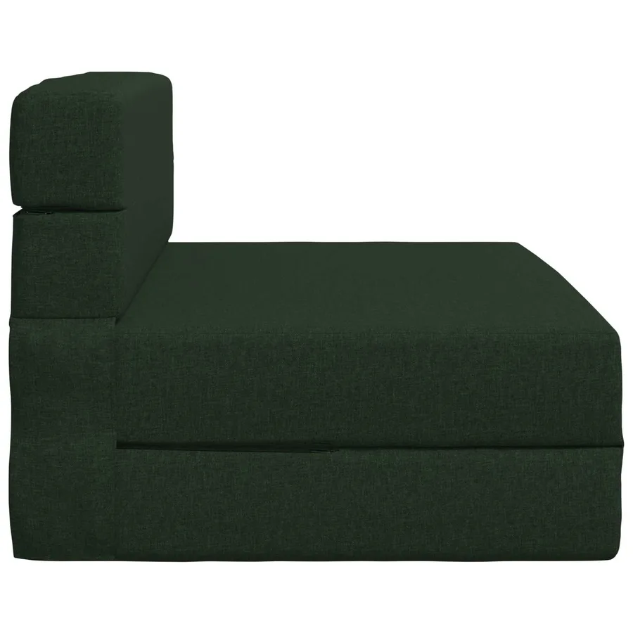 Canapé-lit pliable Vert foncé 70 x 80 x 60 cm Tissu - 4