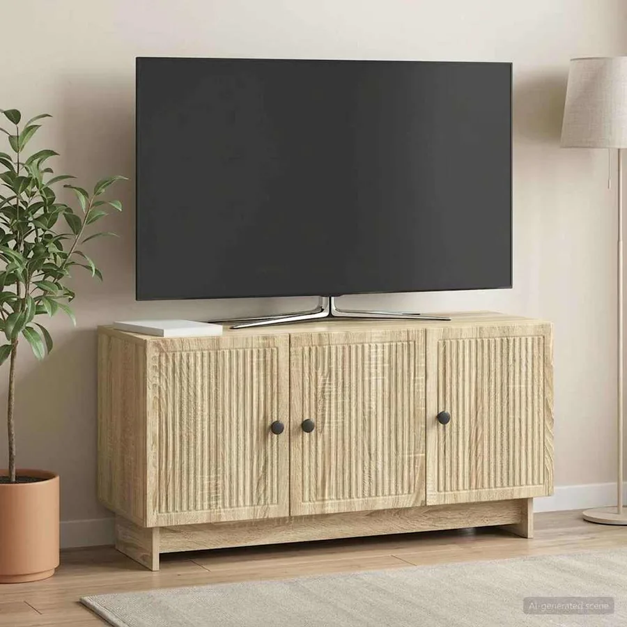 Meuble TV Chêne Sonoma 99 x 34,5 x 50 cm Bois d'ingénierie - 4