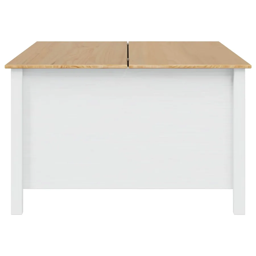 Table basse HILL Blanc et marron miel 79,5 x 79,5 x 49 cm - 7