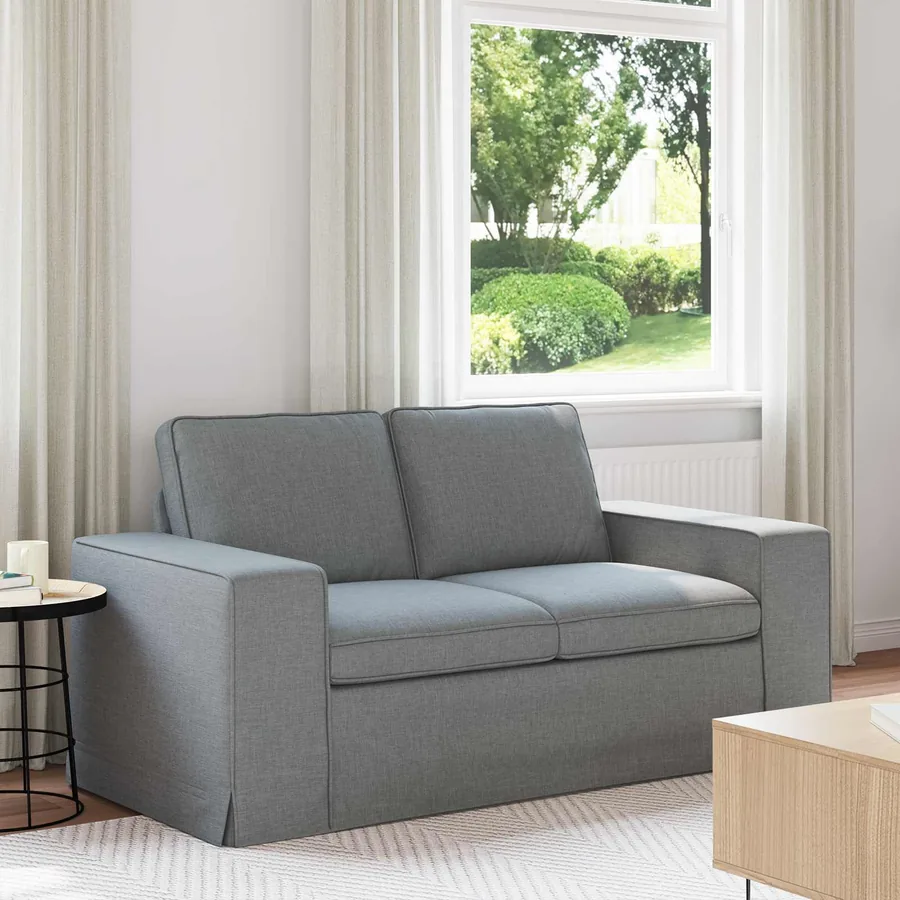 Canapé Gris clair 162 x 80 x 82 cm tissu