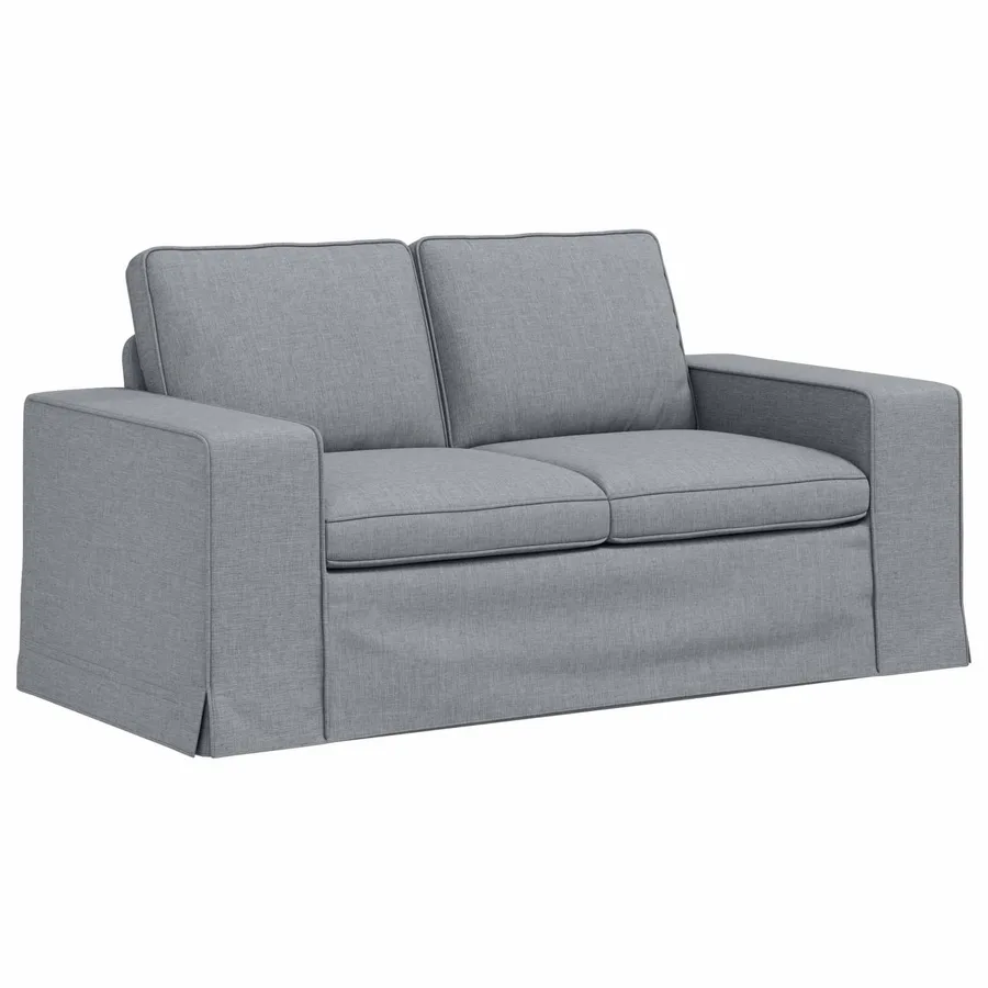 Canapé Gris clair 162 x 80 x 82 cm tissu - 2