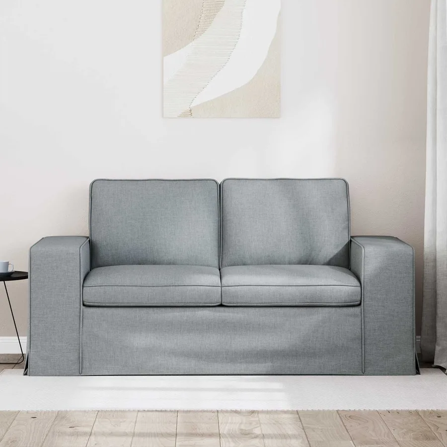 Canapé Gris clair 162 x 80 x 82 cm tissu - 3