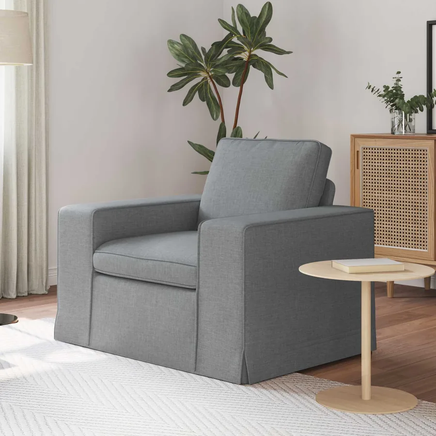 Canapé Gris clair 103 x 80 x 82 cm tissu
