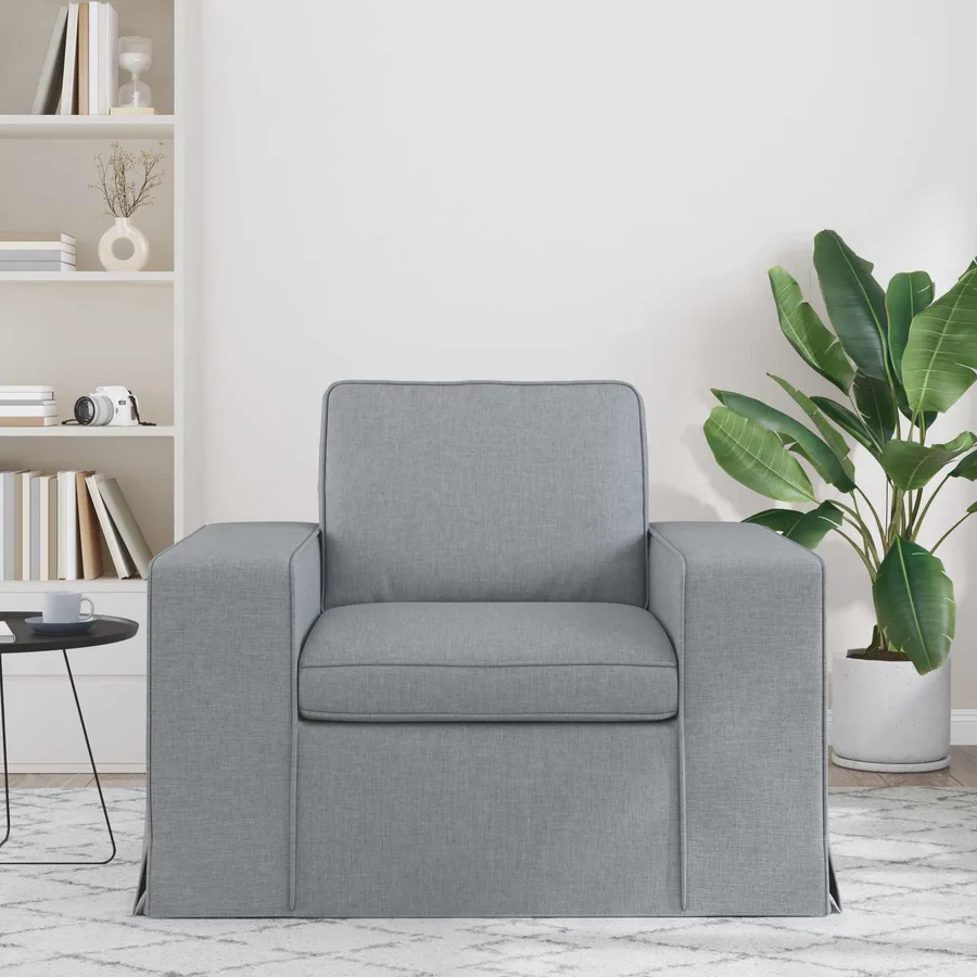 Canapé Gris clair 103 x 80 x 82 cm tissu - 3