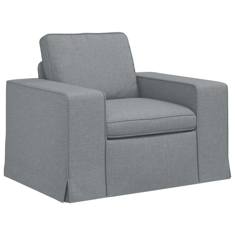 Ensemble de Canapés 2 pcs Gris clair 162 x 80 x 82 cm tissu - 4