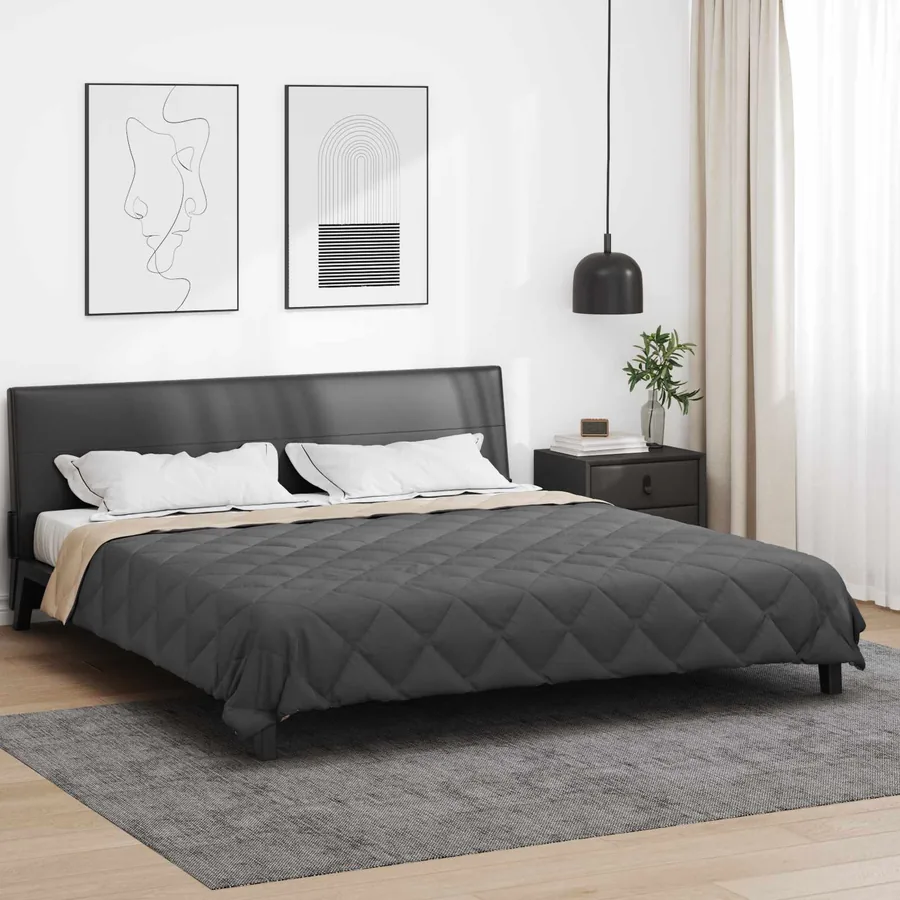 Duvet complet toute l'année Anthracite et Taupe 220 x 260 cm