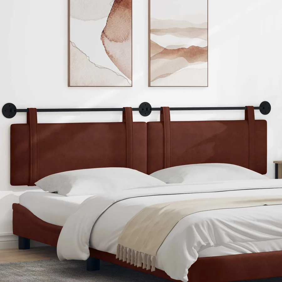 Tête de lit suspendue Brun Brillant PU antique