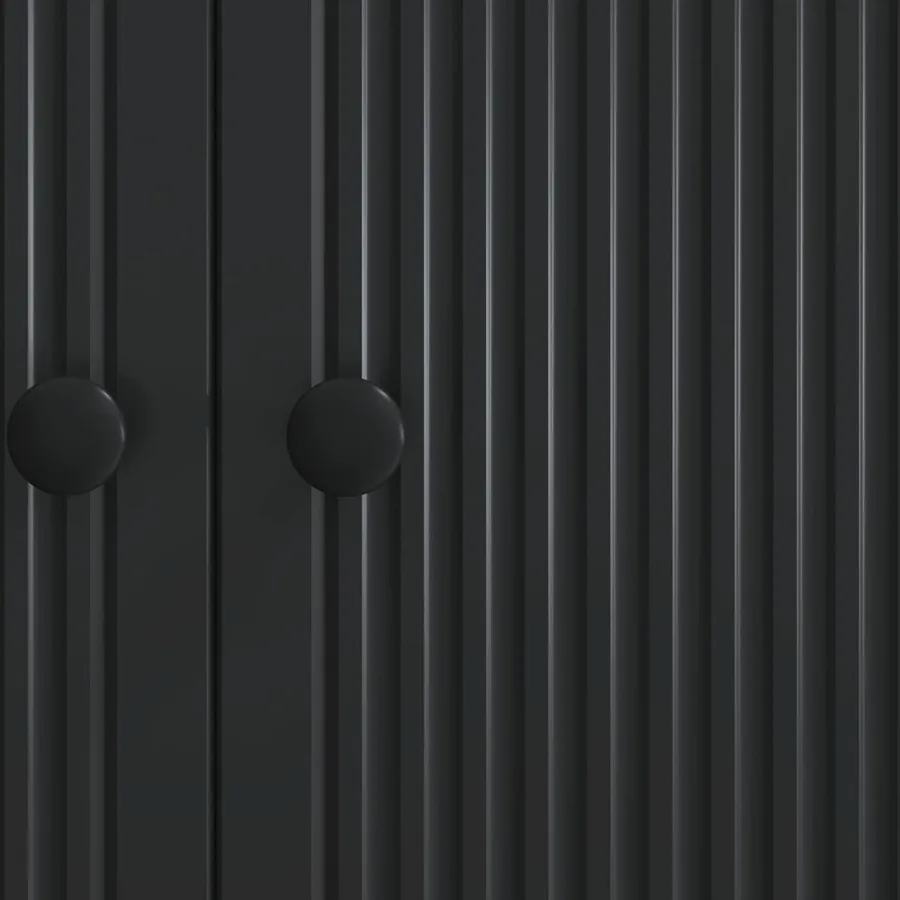 Buffet Noir 66 x 34,5 x 90 cm Bois d'ingénierie - 8