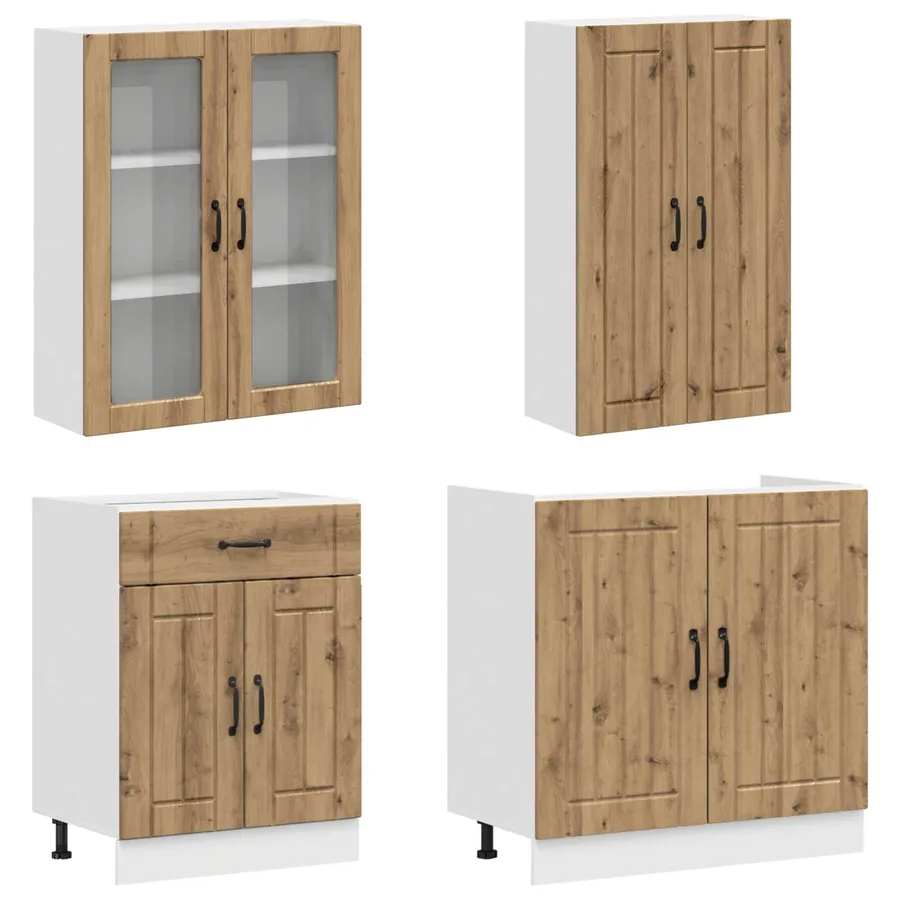 Unité de cuisine LUCCA 8 pcs Chêne artisanal Bois d'ingénierie - 3
