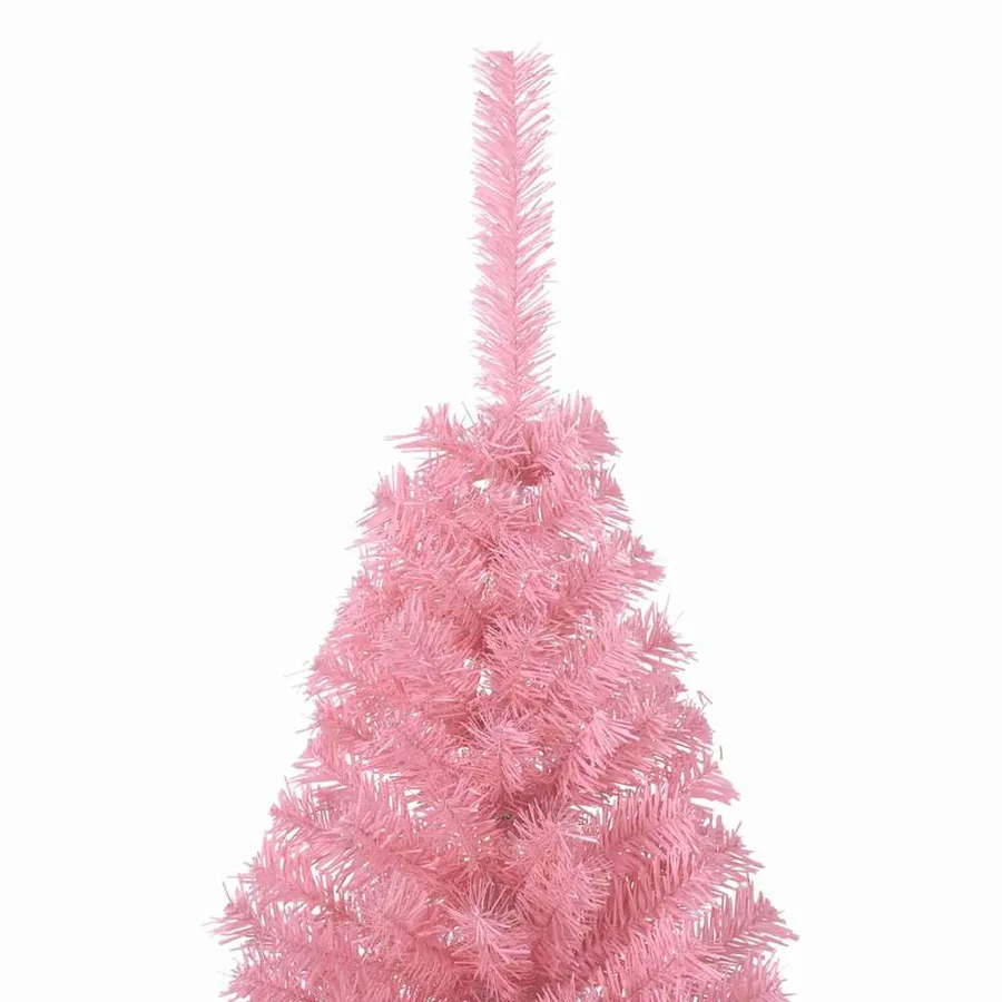 Sapin de Noël artificiel pré-éclairé Rose 120 cm PVC - 12