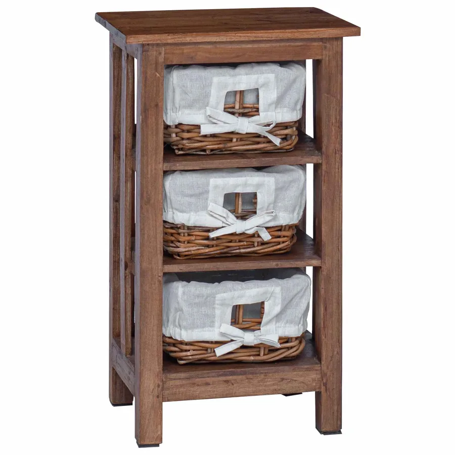 Table d'appoint Marron 38 x 28 x 72 cm Bois massif d'acajou - 2