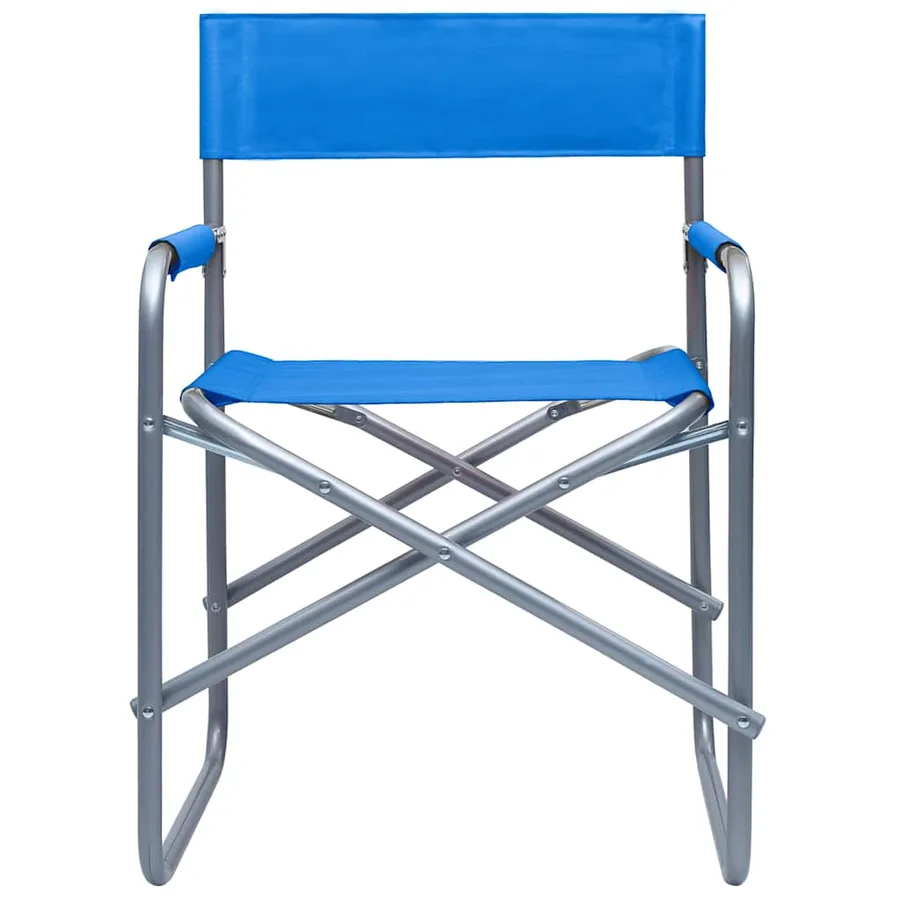 Chaises de metteur en scène lot de 2 Acier Bleu - 3