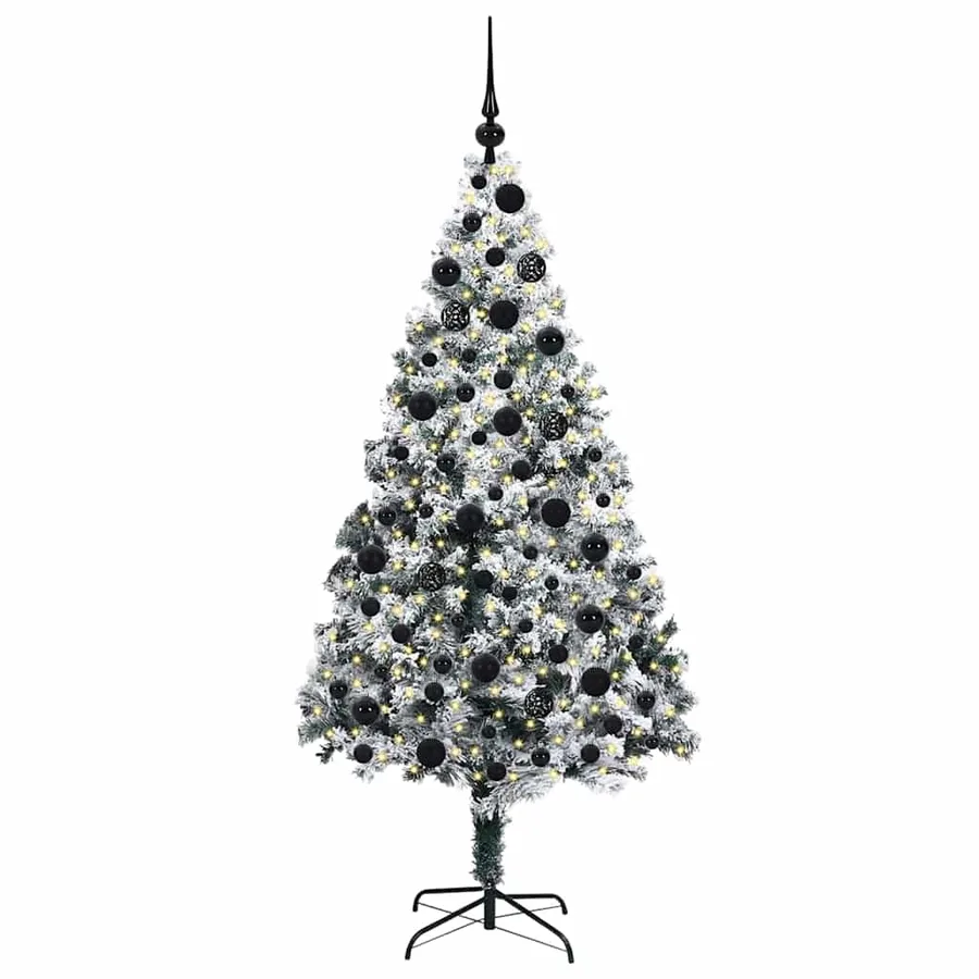 Sapin de Noël artificiel Blanc 180 cm PVC, Acier et Plastique - 3