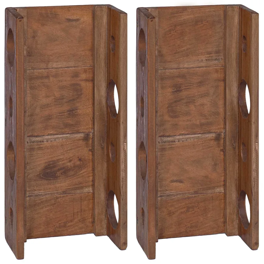 Étagère Marron 24 x 13 x 54 cm Bois de Mahogany Massif - 2