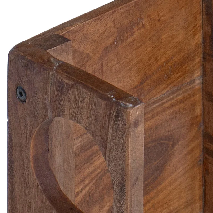 Étagère Marron 24 x 13 x 54 cm Bois de Mahogany Massif - 9