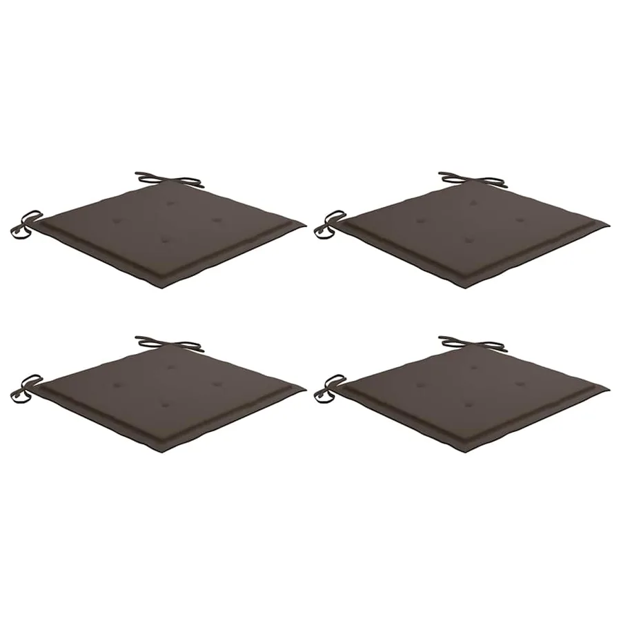 Coussins de chaise jardin lot de 4 taupe 40x40x4cm tissu oxford - 2