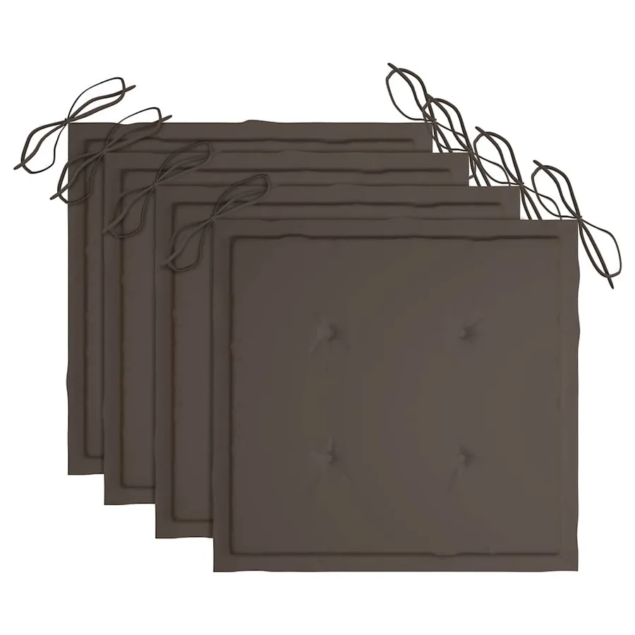 Coussins de chaise jardin lot de 4 taupe 40x40x4cm tissu oxford - 3