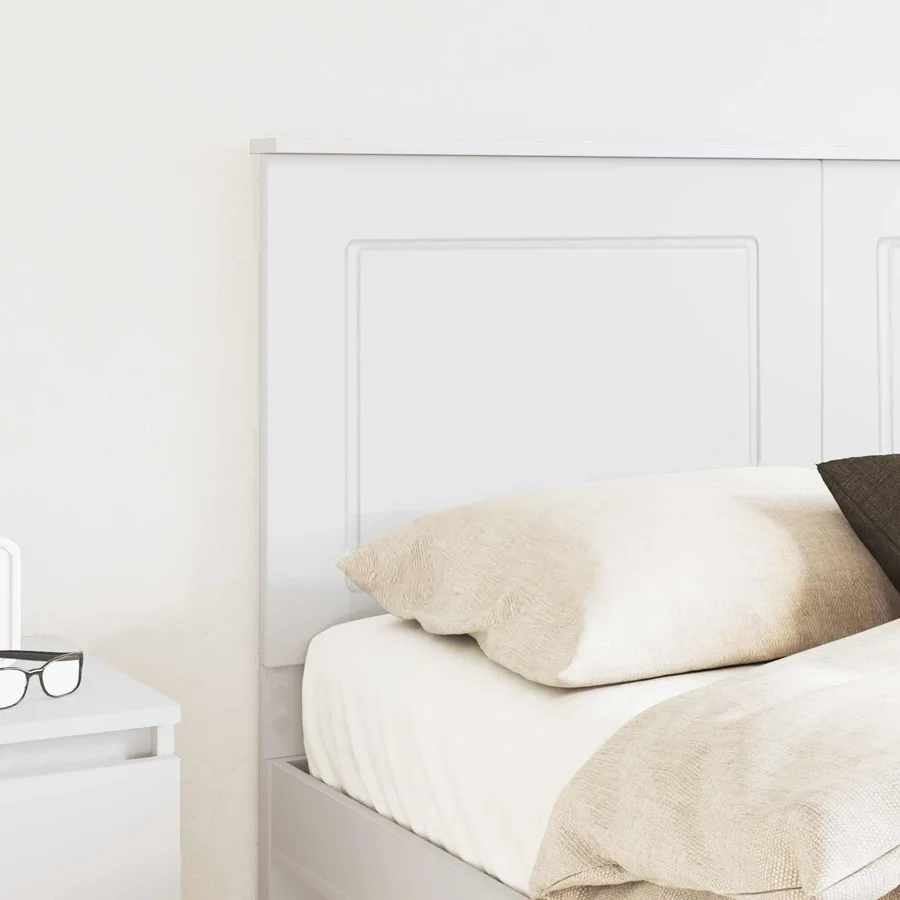 Tête de lit Blanc 100 cm Bois d’ingénierie - 3