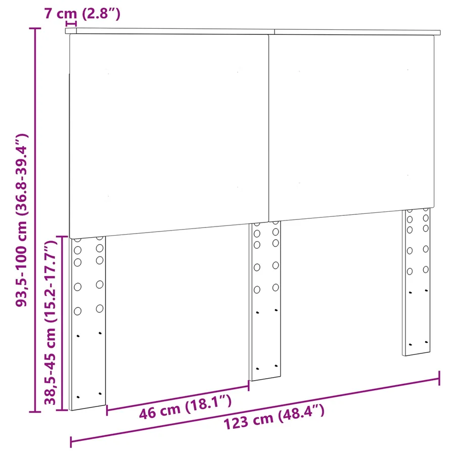 Tête de lit Blanc 100 cm Bois d’ingénierie - 8