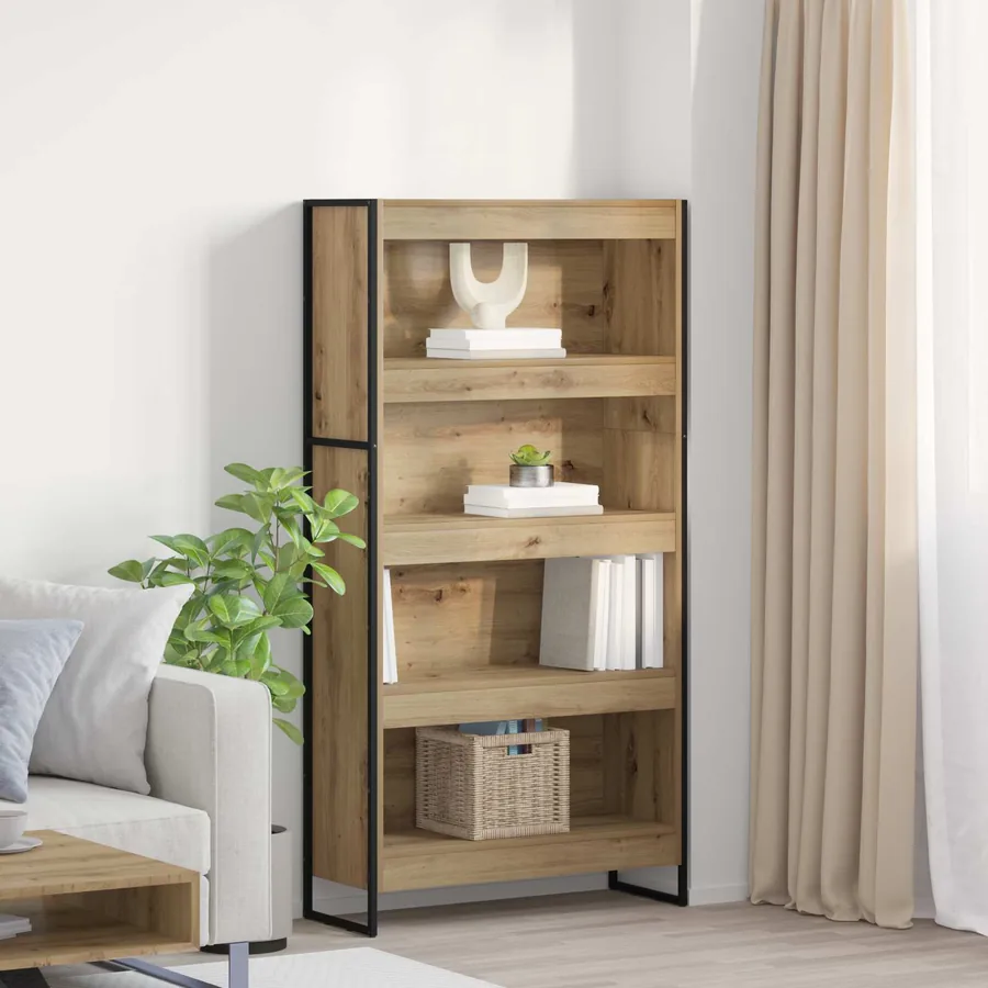 Bibliothèque 80 x 30 x 155 cm Bois d'ingénierie Chêne artisan