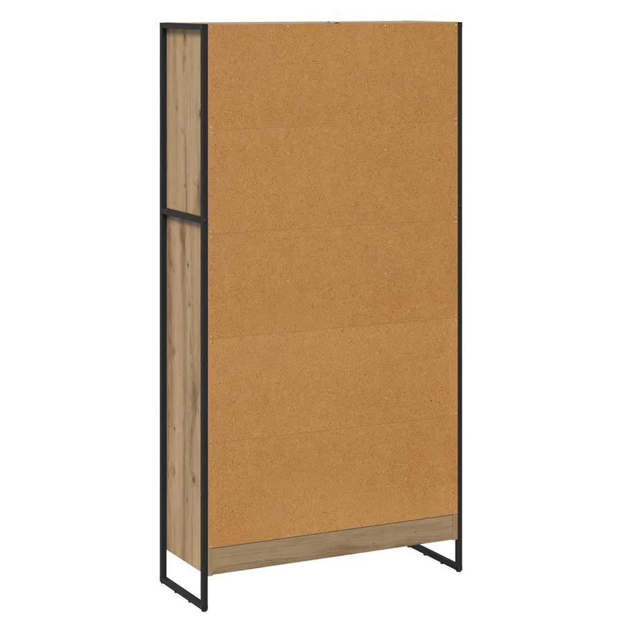 Bibliothèque 80 x 30 x 155 cm Bois d'ingénierie Chêne artisan - 7
