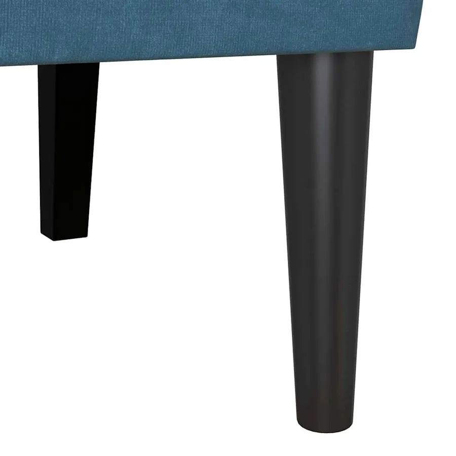 Banc Chesterfield Bleu 112 x 65,5 x 75 cm Velours - 9