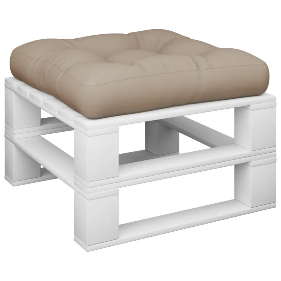 Coussin de palette taupe 50x50x12 cm tissu - 3